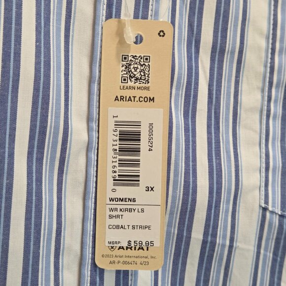 Ariat Women's 3X Western Button Up Long-Sleeved Kirby Dress Shirt - Picture 11 of 11